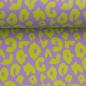 Preview: 50x70 cm Zuschnitt Kunstleder Happy Collection Leo Flieder/Lime by Cherry Picking von Swafing